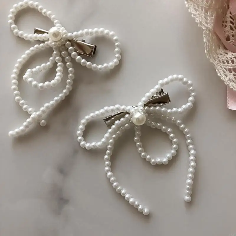 Sweet Artificial Pearl Hair Clip Girl Korean Hairpin Female Hair Accessories C63C