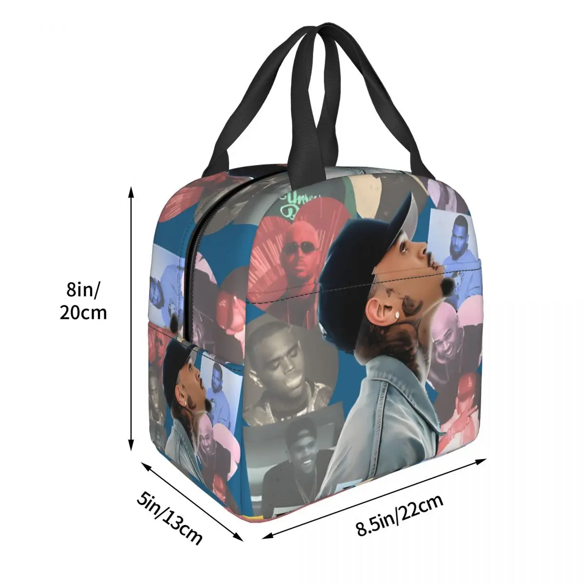 For Travel Chris Brown 11 Tour 2024 Musicchris Brown Zipper Closure Reusable Chris Brown Food Bags Girl Boy｠ Lunch Box Bag