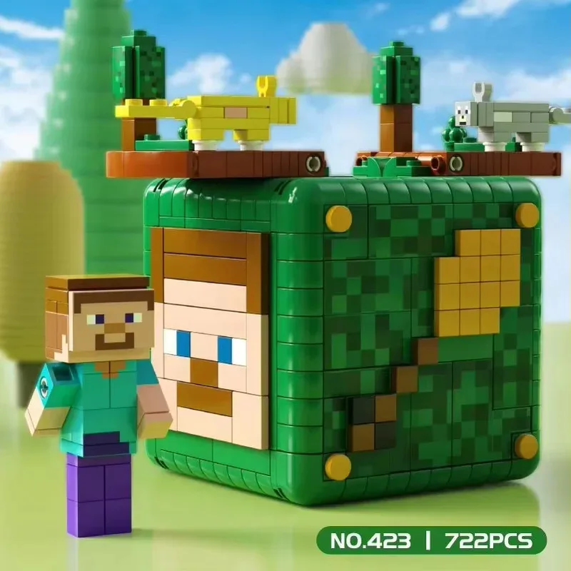 مجموعات MOC المتوافقة مع MC My Mini World Series اللبنات صندوق تشوه الجهاز ستيف ألعاب الأطفال تجميع الهدايا #4