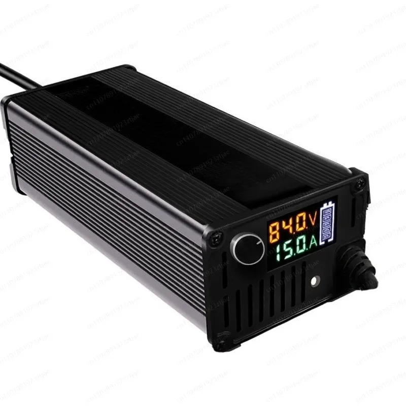 8A Smart Lithium Charger 48V/60V/72V, Auto-Stop LCD Display with Metal Shell for E-Bike Battery