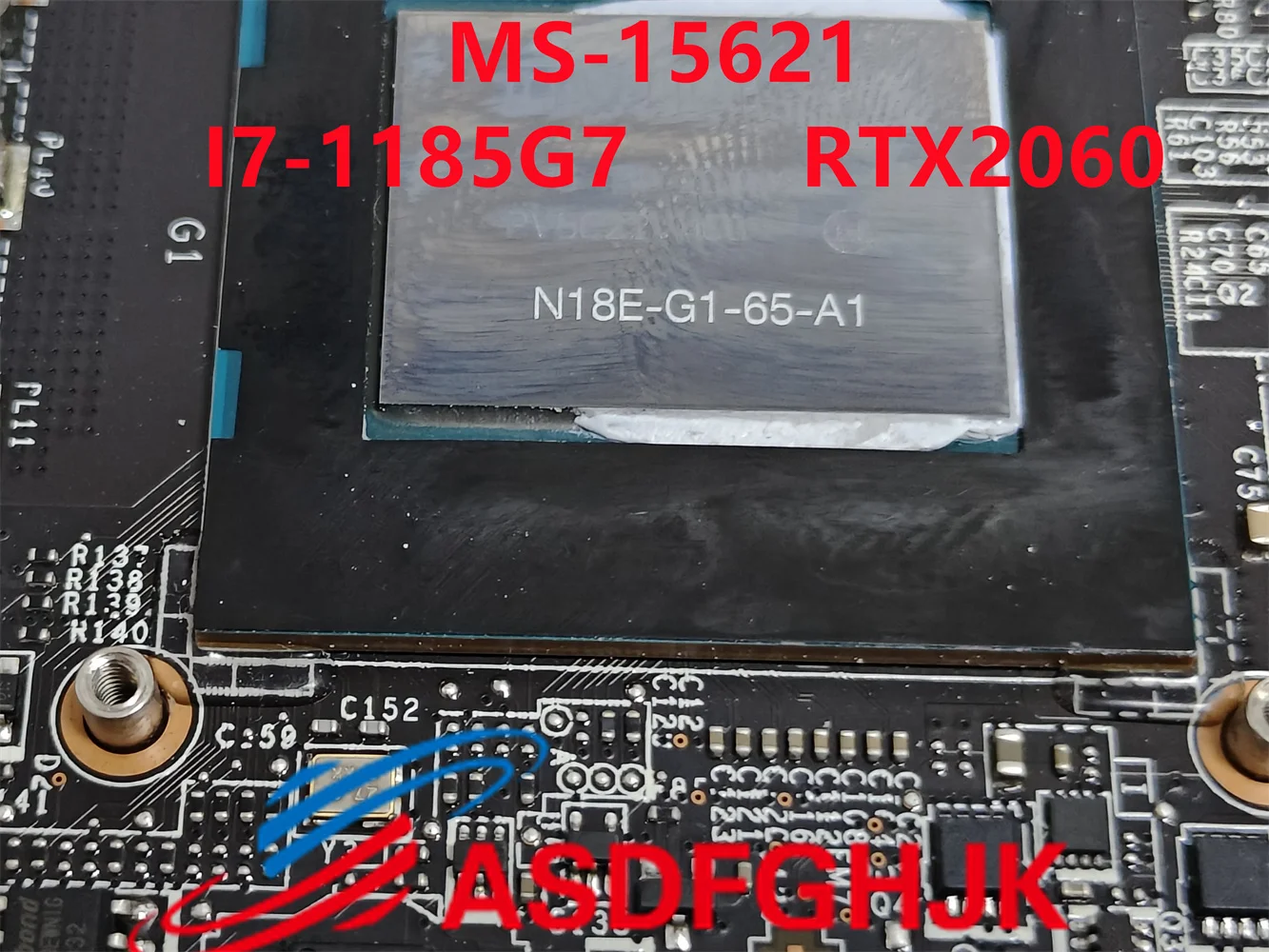 Imagem -02 - Placa-mãe Portátil para Msi Stealth 15m A11 Sek040cn Ms-15621 I7-1185g7 Srk1f Cpu Rtx2060 Teste de Gpu Original Ms15621