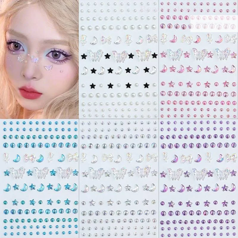 

Butterfly Makeup Diamond Eyes Face Body Crystal Gems Tattoo Patches DIY Rhinestone Nail Art Stage Decorative Eyeshadow Stickers