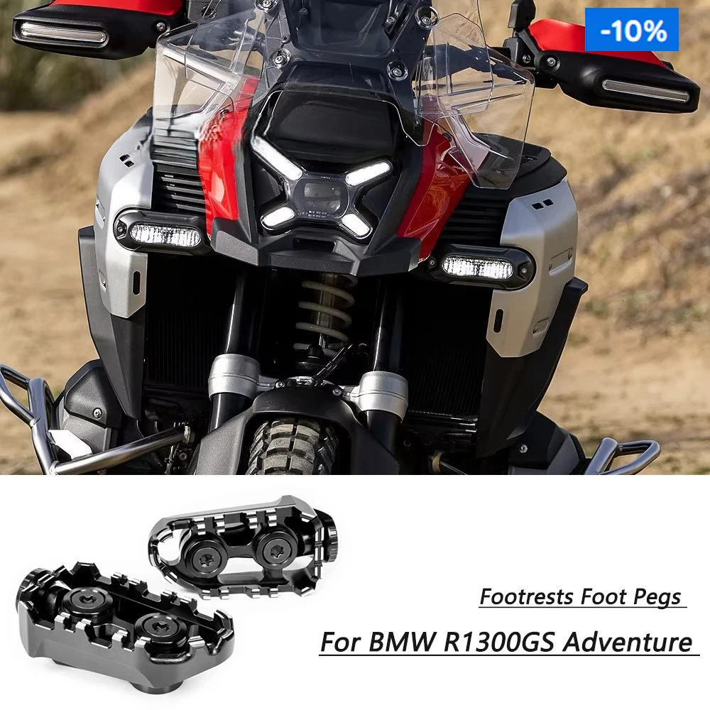 

For BMW R1300GS Adventure GS1300 R 1300 GS ADV 2024 2025 Motorcycle CNC Footpegs Footrests Foot Pegs Rests Pedals Pad