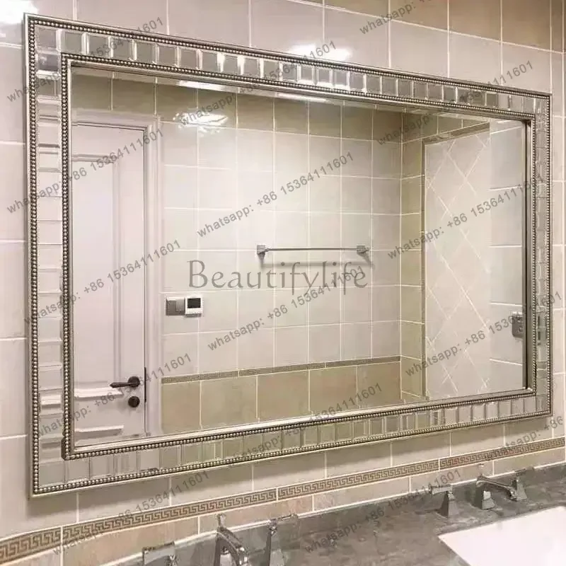 LD Square Frame Mirror Plastic Funky Makeup Floor Aesthetic Living Room Items Mirror Wall Modern Espelhos   Decorations