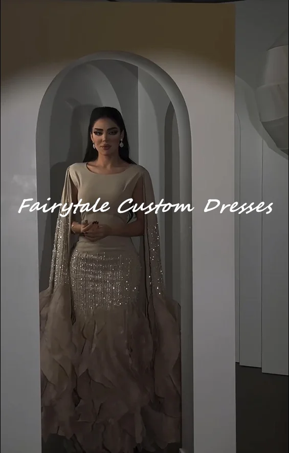 Fairytale Brown Strapless Rhinestone Robe De Soiree Femmes Elegant and pretty women's dresses Mermaid Gala Dress Birthday Dresse