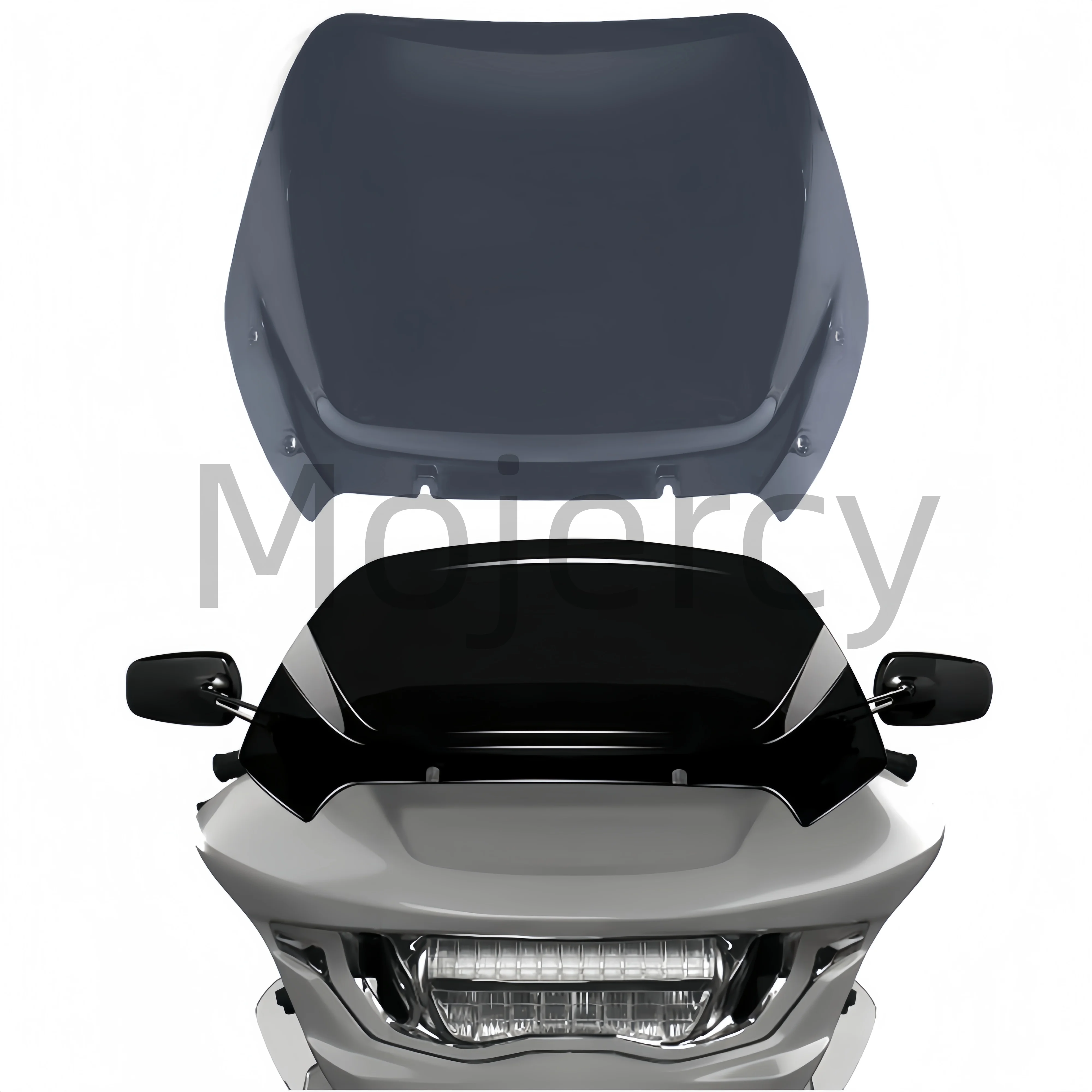 

14” Motorcycle Air Deflectors Windshield Windscreen For Harley Road Glide Models 2023-2026 2024 2025