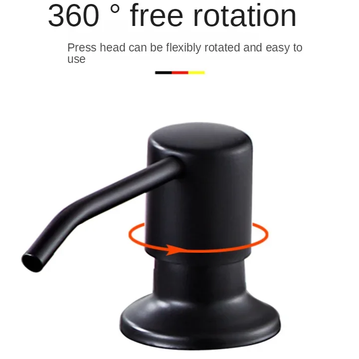 

Черный дозатор мыла, кухонная раковина, раковина, бутылка для моющего средства, большая емкость, умывальник, моющее средство, прессовая посуда