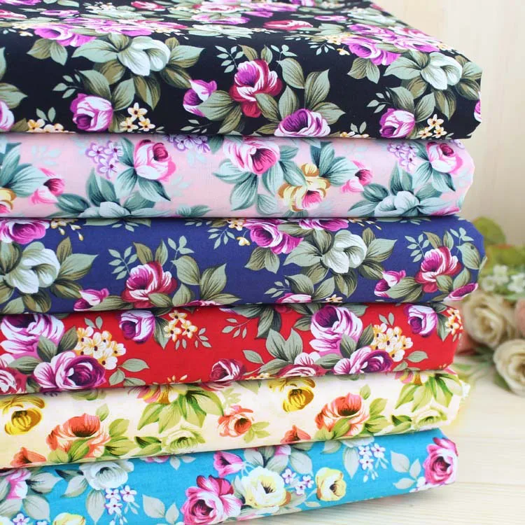 SMTA  Cotton Fabric The Cloth Patchwork Fabrics By The Meter Fabric For Sewing For Furniture Flowers 50*72cm