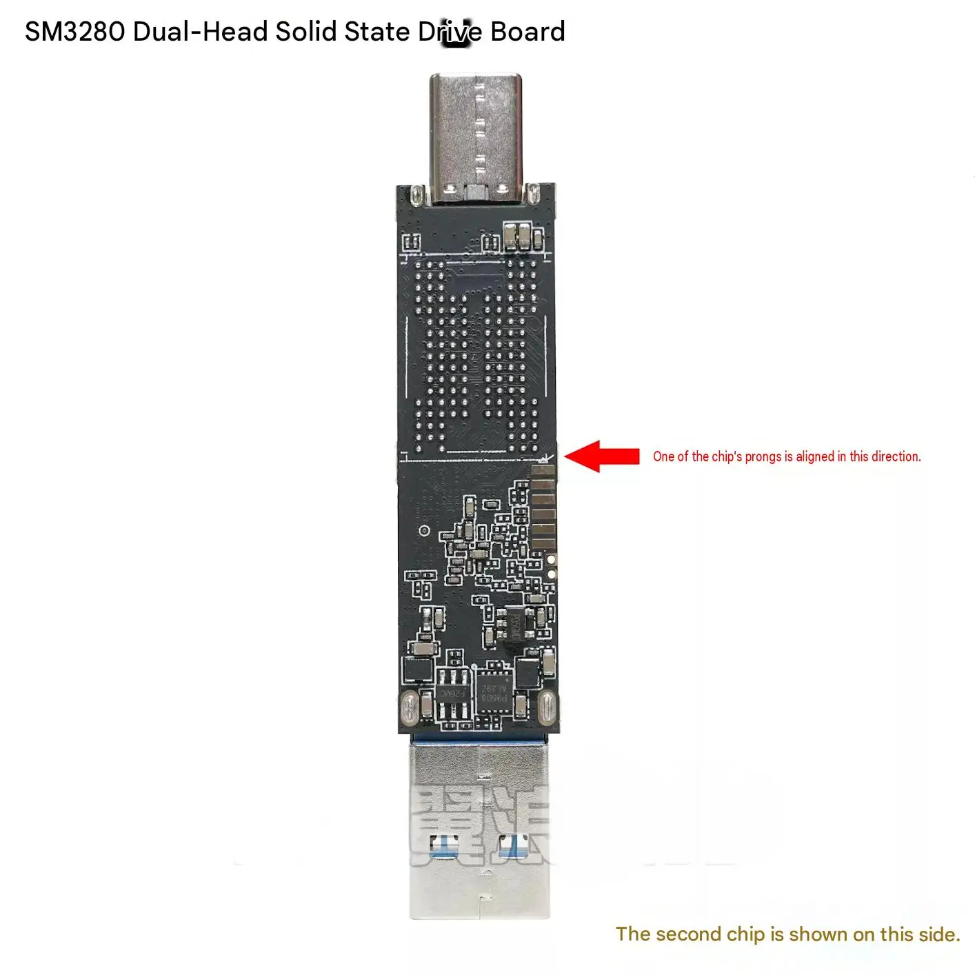 Silicon Motion SM2320 Ultra-High-Speed USB Flash Drive BGA Controller Board with USB 3.2 Type-C Dual Port,BGA152 Dual-Side Board