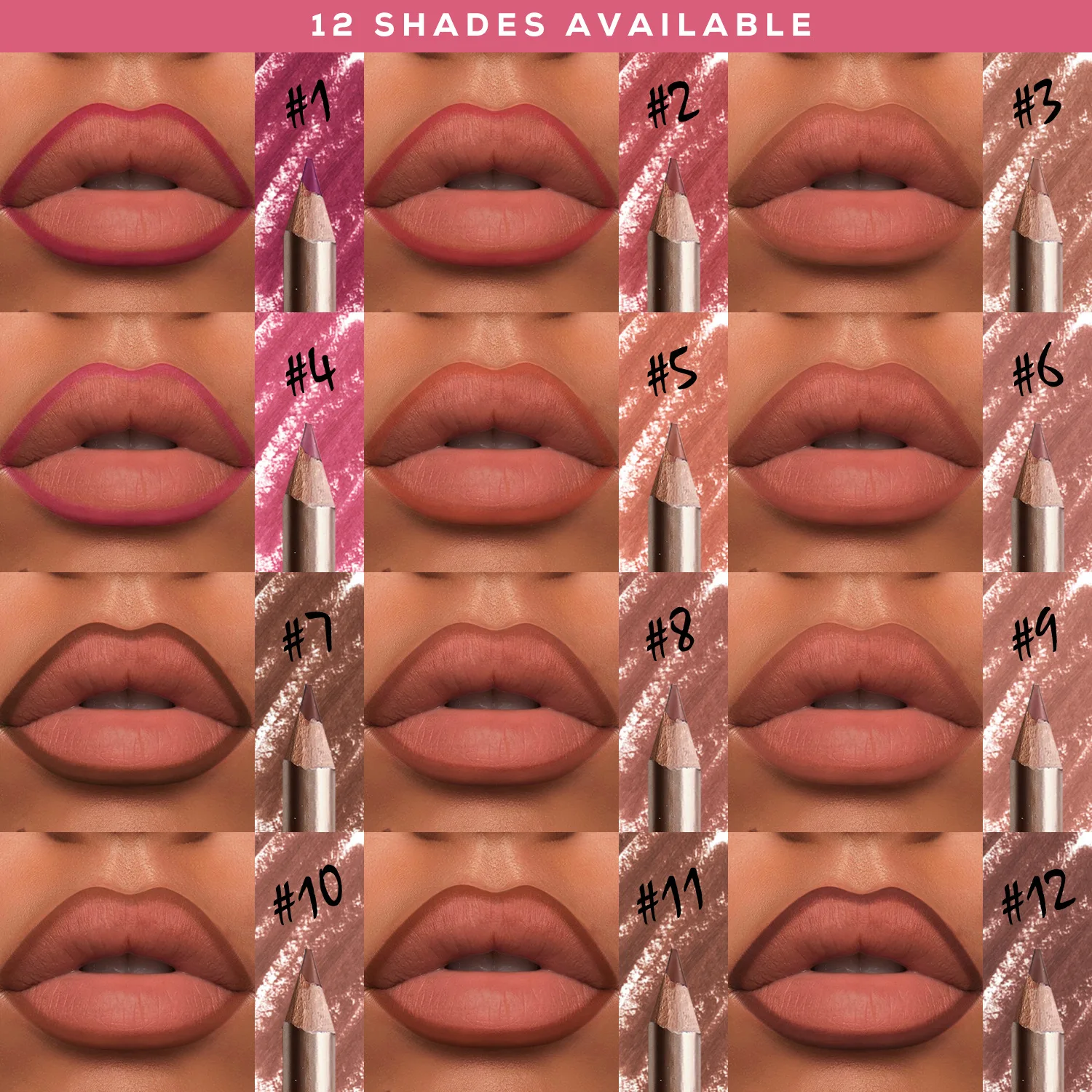 Cream Lip Liners Wholesale Makeup Private Label Logo Lipliner Pencil Lip Liner Pigmented Professional Cosmetics With Sharpener