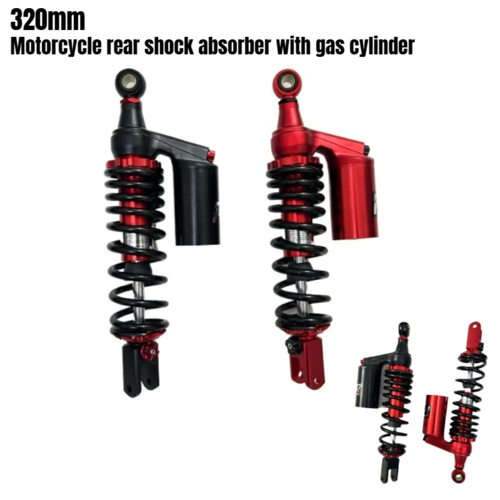 

320 мм 12,5 "задний мотоциклетный азотный воздушный амортизатор для мотороллера Yamaha Honda Xmax Dio ATV Quad Dirt Bike черный/красный