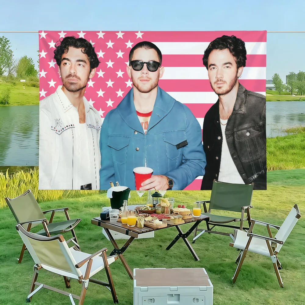 Band J-JONAS B-BROTHERS Flag Wall Decorations Home Decor Suitable For Living Rooms Bedrooms Dormitories Parties And Holidays
