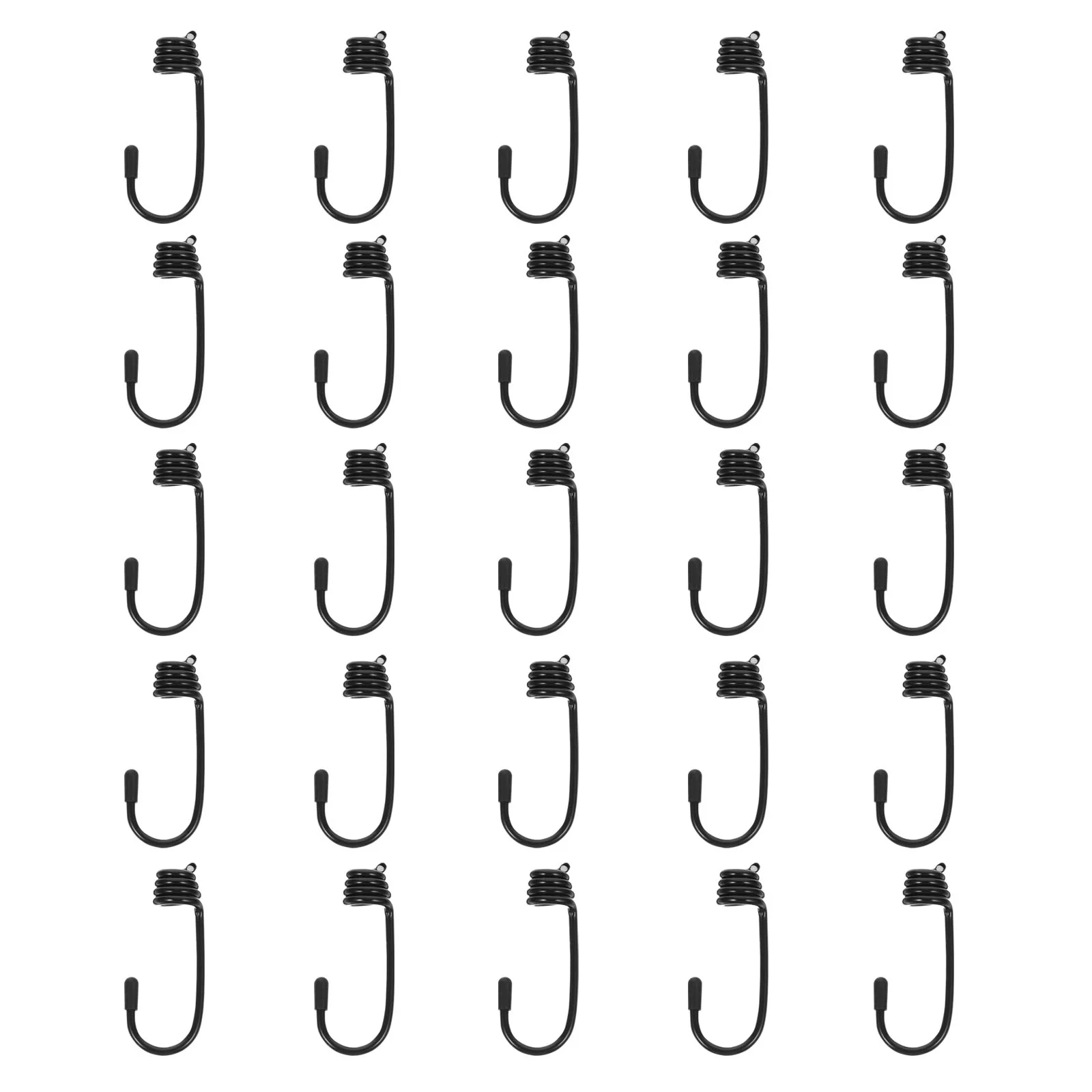 

25 Pcs Hook Elastic Cord Iron Bungee Hooks for Rope with Ordinary Wire End Spiral