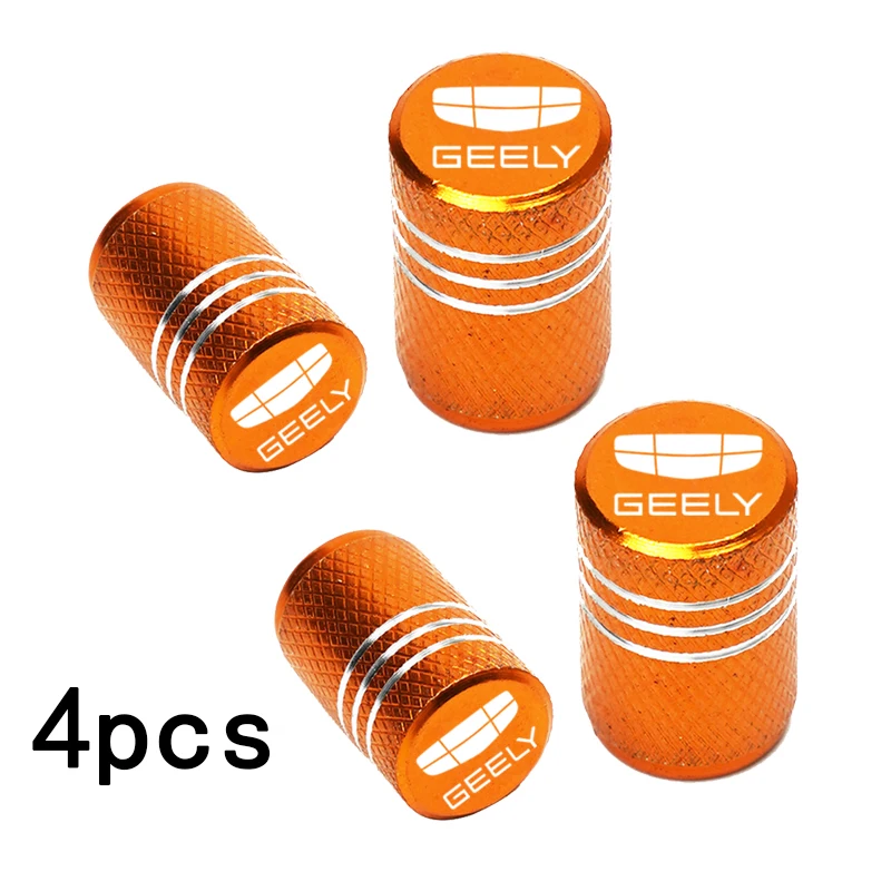 For GEELY GC6 GC9 EMGRAND EC7 EC8 CK ATLAS CK2 CK3 Accessories Car Wheel Tire Valve Caps Tyre Stem Covers Airdust Waterproof