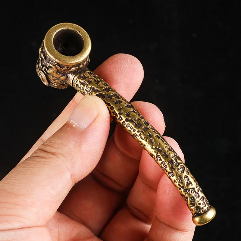

Retro Brass Relief Horse Ashtray Portable Vintage Traditional Tobacco Pipe Men'S Creative Pipe