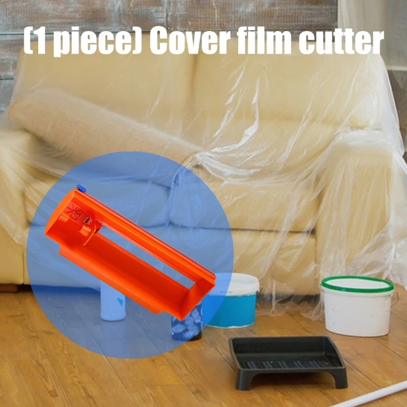  Efficient Masking Roll Cutter Tool With Ergonomic Handle Quick Cutting Film Dispenser For Quick And Clean Cutting On Job Sites