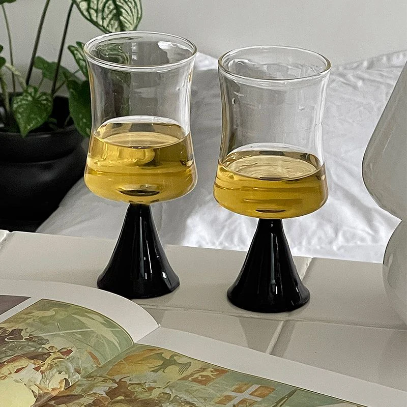 2pcs Vintage Champagne French Goblet Elegant Creative Sparking Wine Glass Household Party Dating Cocktail Juice Coffee Beverage