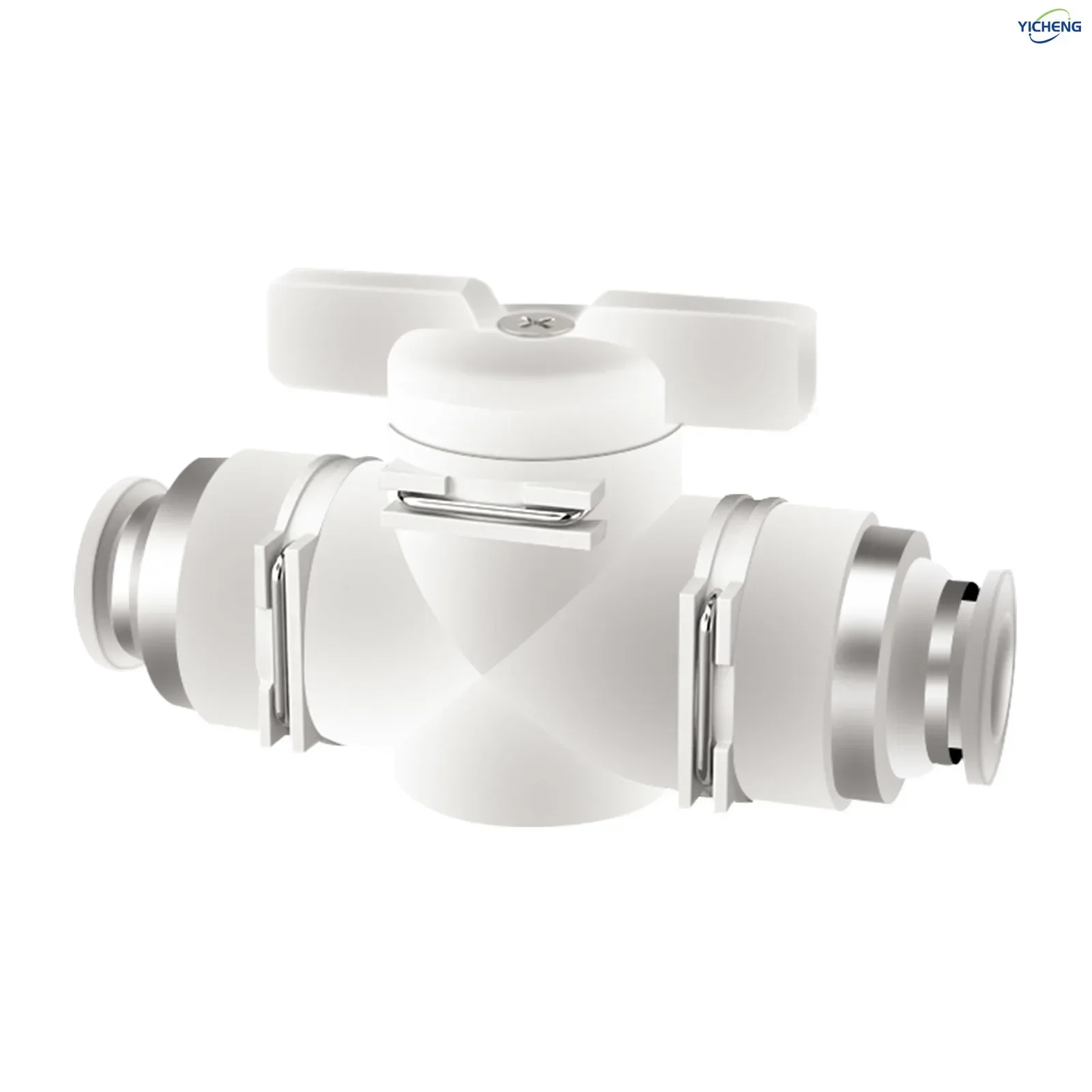 PNEUMATIC BUC OD 6 мм Шаровой клапан Клапан регулирования воздушного потока Нажимной фитинг для подключения (упаковка из 5 шт.) Клапан регулирования воздушного потока