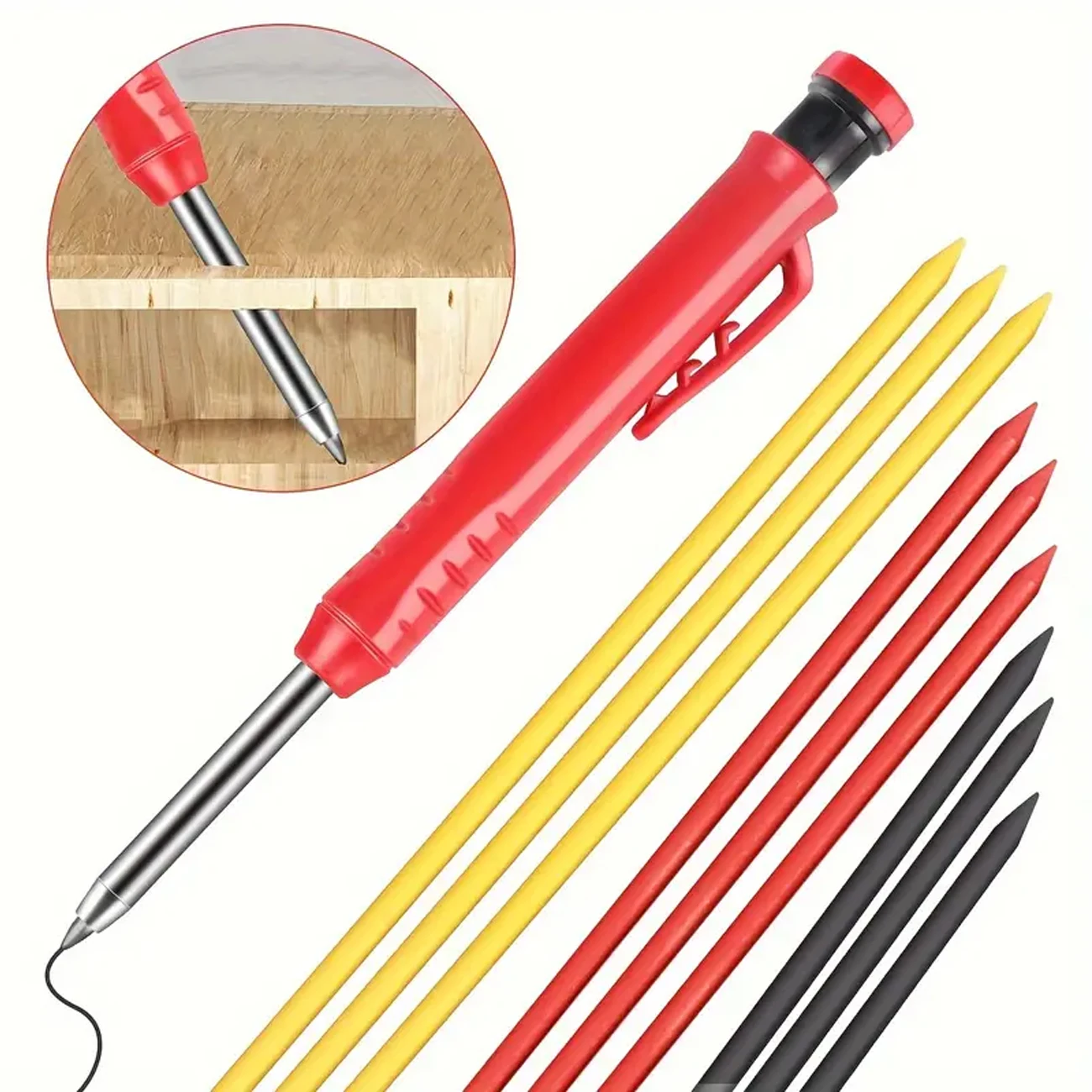2.8mm Mechanical Pencils with Refillable Leads & Sharpener, Plastic Fantasy Theme Deep Hole Pencils for Woodworking & Drafting