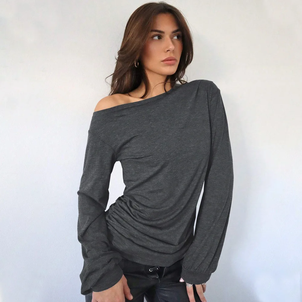 Women's Casual Rendy T-shirt Fashion Joker Loose Slim D H-Line Mid-Calf Length Embroidered PVC Fabric Silk-Like Finish