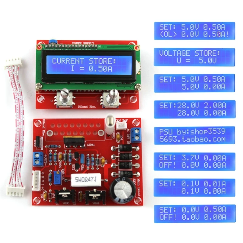0-28V 0.01-2A regulowany zasilacz regulowany prądu stałego DIY zestaw LCD wyświetlacz regulowany moc kitzwarcia/ograniczenie prądu