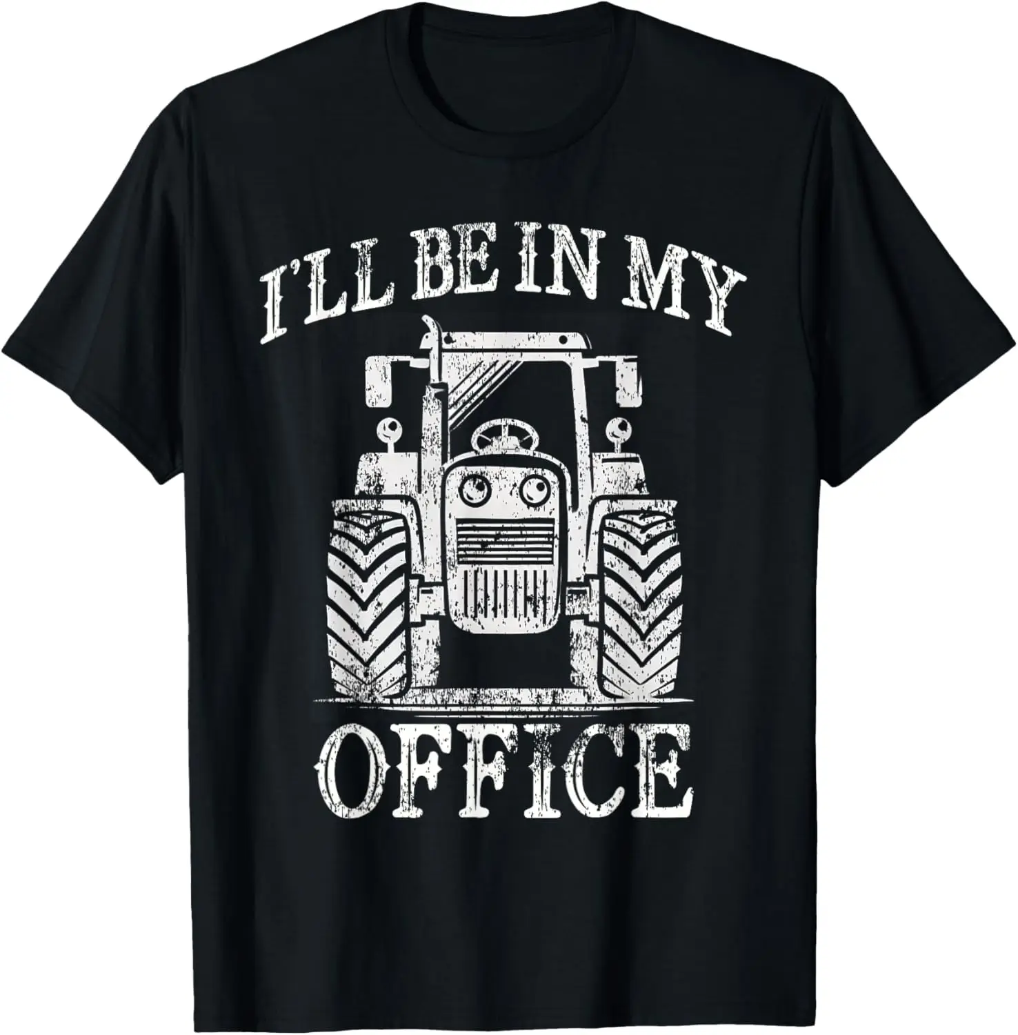 Funny Farming Farm Tractor I'll Be In My Office Humor T-Shirt 100% Cotton Trendy Y2K Short-Sleeve Tee – Soft, Quick-Drying, &