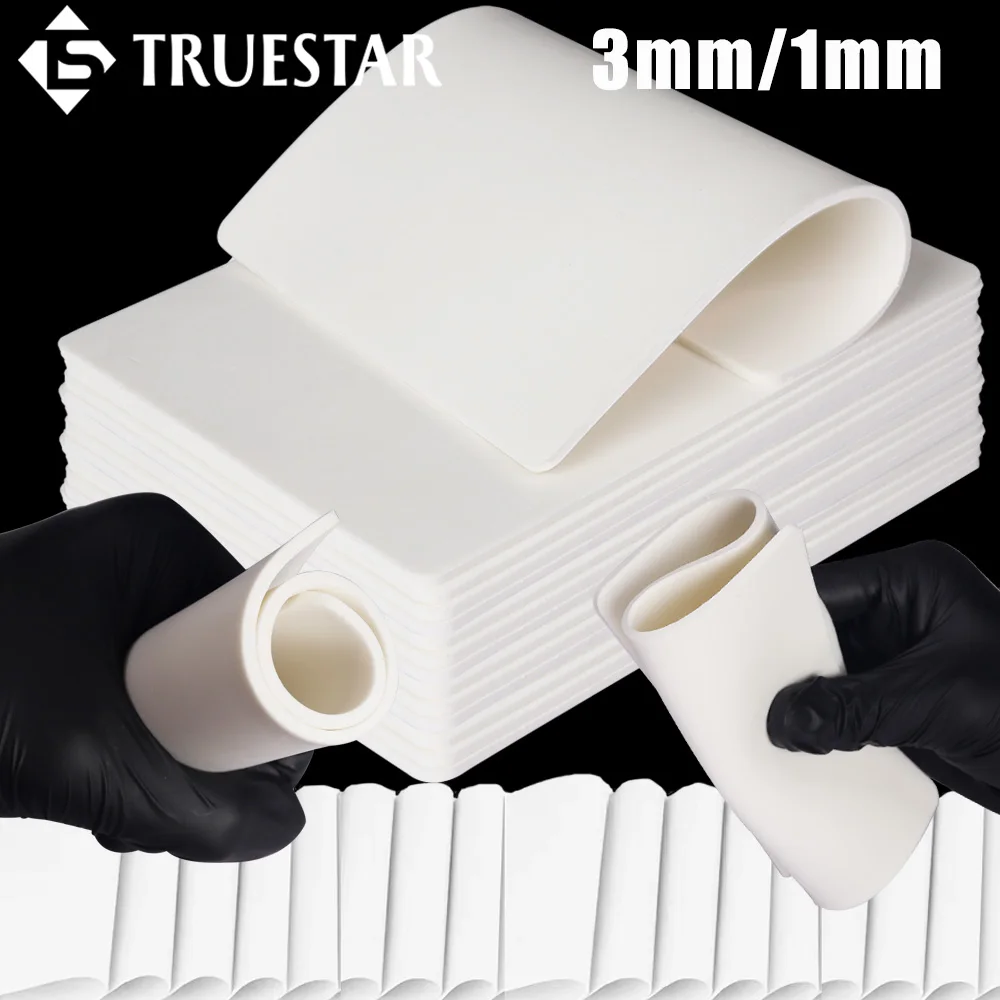 White Tattoo Practice Skin 1MM/3MM Silicone Fake Skin Microblading Eyebrow Tattoo Training Skin Permanent Makeup Tattoo Supply