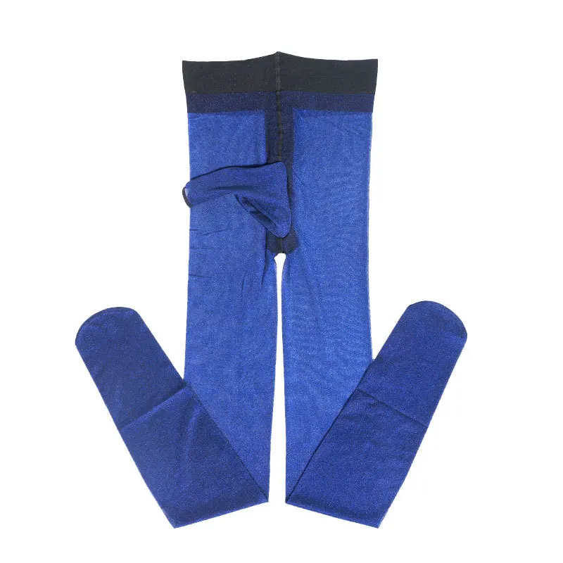 Gold and silver Shiny Men's sexy Stockings Base 10D Bright Silk Romper Onion Colorful Luminous Flirting Socks