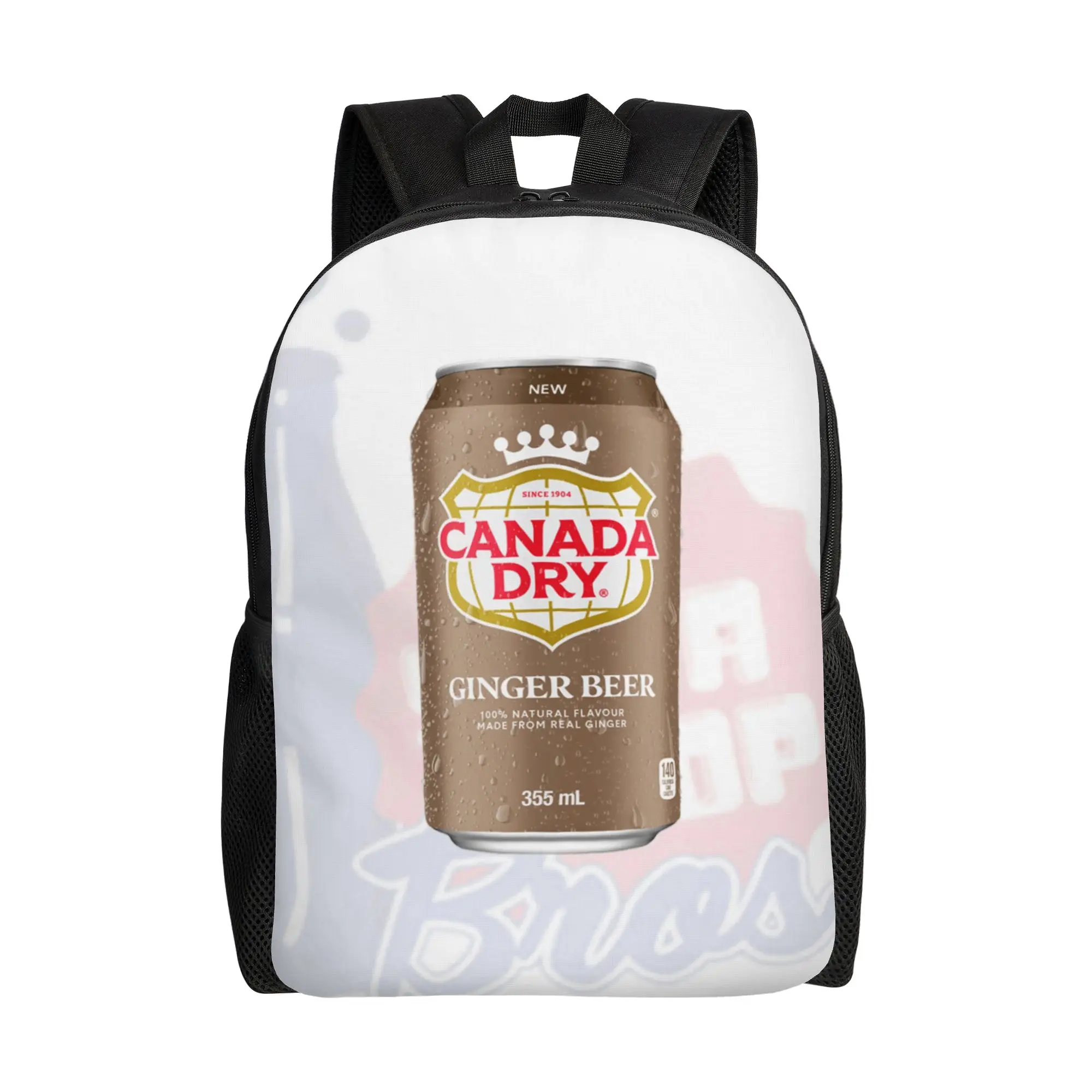 

cCanada Dry Ginger Beer Brown Can cCanada Dry Schoolbag Students Fashionable Large Capacity Schoolbag Back To School Season