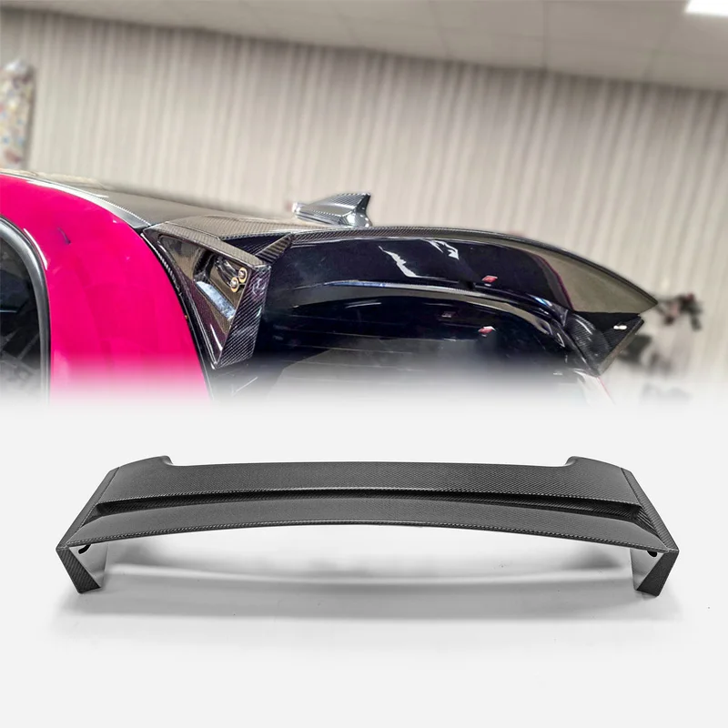 For Fiat 500 595 695 Abarth EPA ATTK Type Rear Trunk Spoiler Wing Carbon Fiber