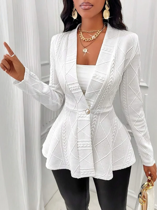 

OL Commute V-ne Long Sve вышитое облегающее пальто на одной пуговице женское модное осеннее новое повседневное пальто Sle Busin