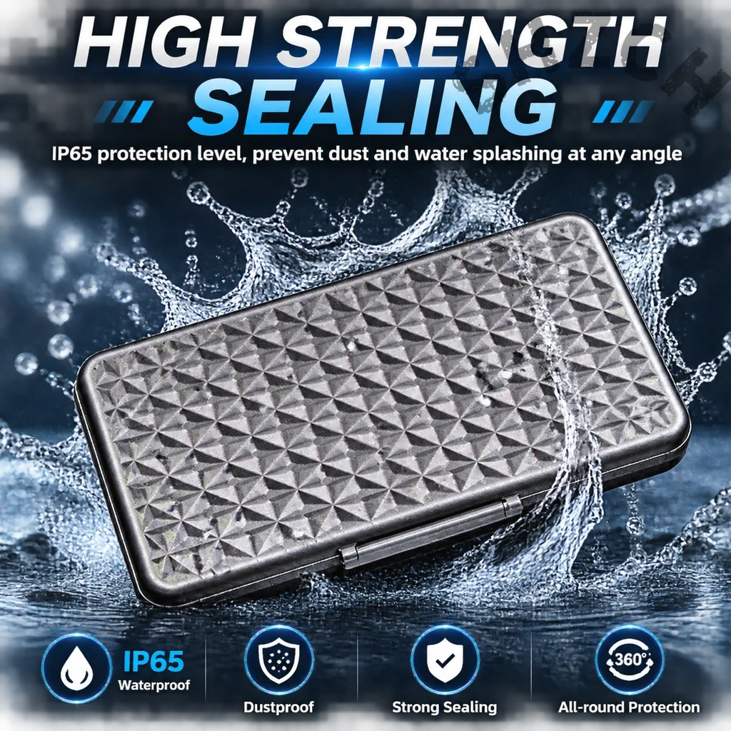 Portable moisturizing humidor, aviation aluminum material, high-end light luxury 5 pcs, ultra-thin sealed waterproof humidor