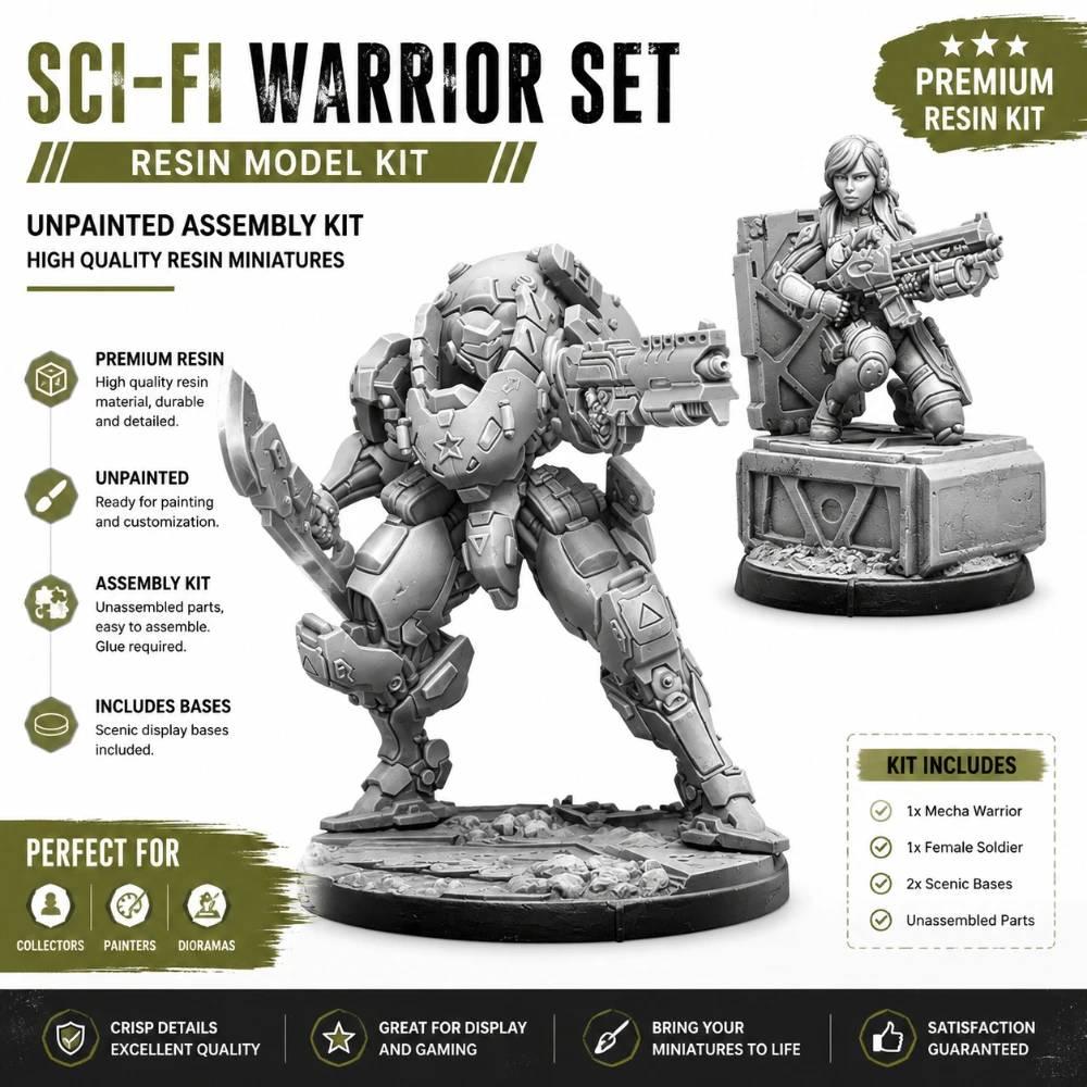 Rare Resin NA2 Anaconda, Mercenary TAG Squadron, Unpainted Die-casting Resin Model Kit, Including Base, DIY Model Kit
