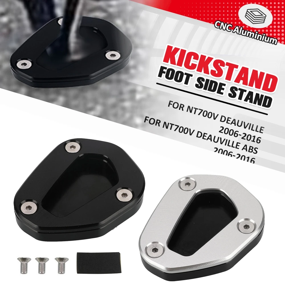 

NT 700 V Foot Side Stand Enlarger Plate Pad Kickstand Extension Pad Support For Honda NT700V DEAUVILLE ABS 2006-2014 2015 2016
