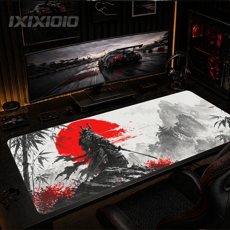 Mouse Pad Japanese Samurai Gaming printon demand Computer Home HD Mousepad XXL Desk Mats Carpet Non-Slip PC Mouse Mats Table Mat