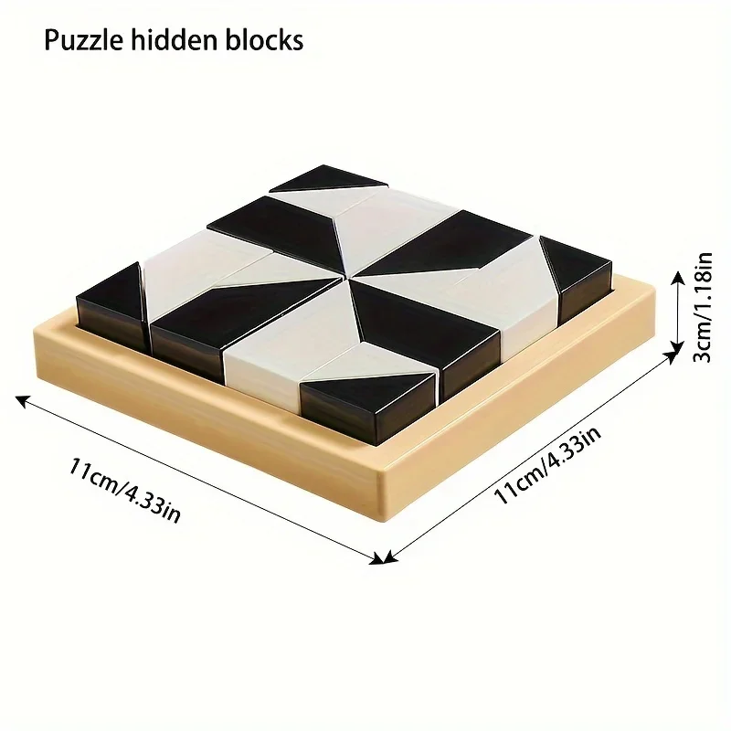 Children Hidden Block Puzzle 6 Years ABS Material Interesting Enhances Logic and Spatial Reasoning Suitable for Kids Toy Gift