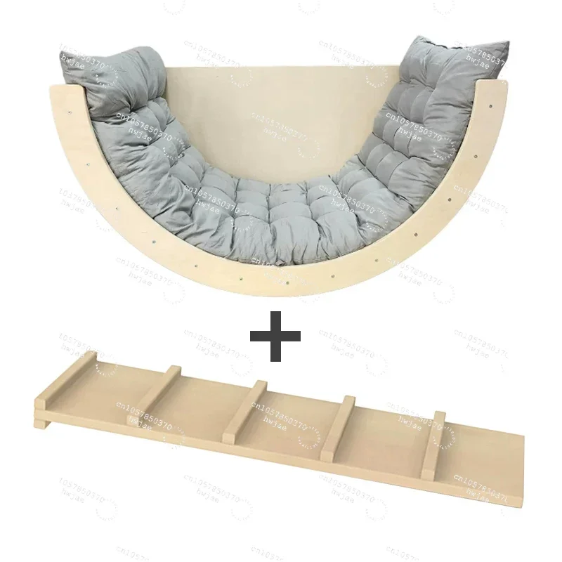Arch Rocker Table with Cushion Set Climbing Frame Rainbow