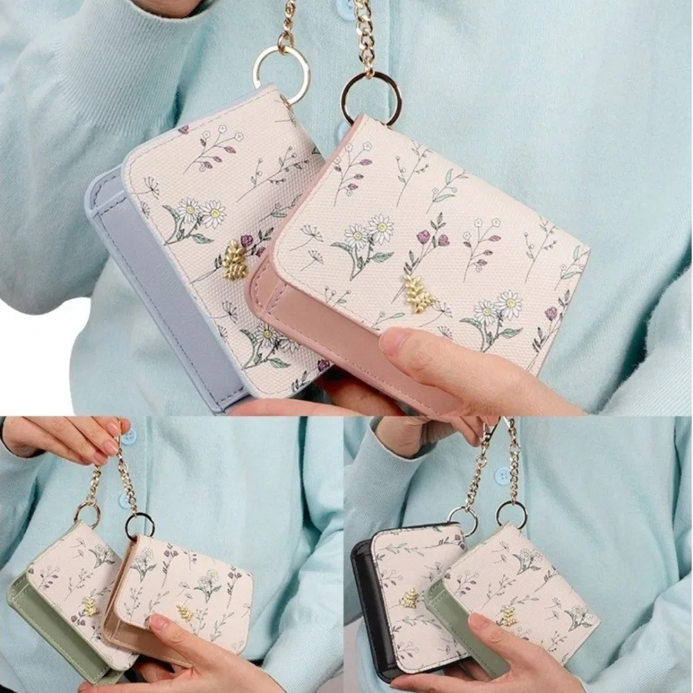 ريترو حقيبة بطاقات صغيرة المفاتيح رقيقة جدا المحمولة الأزهار حافظة للبطاقات خفيفة الوزن بولي Leather الجلود بطاقة المحفظة تخزين بطاقة الهوية البنك #3