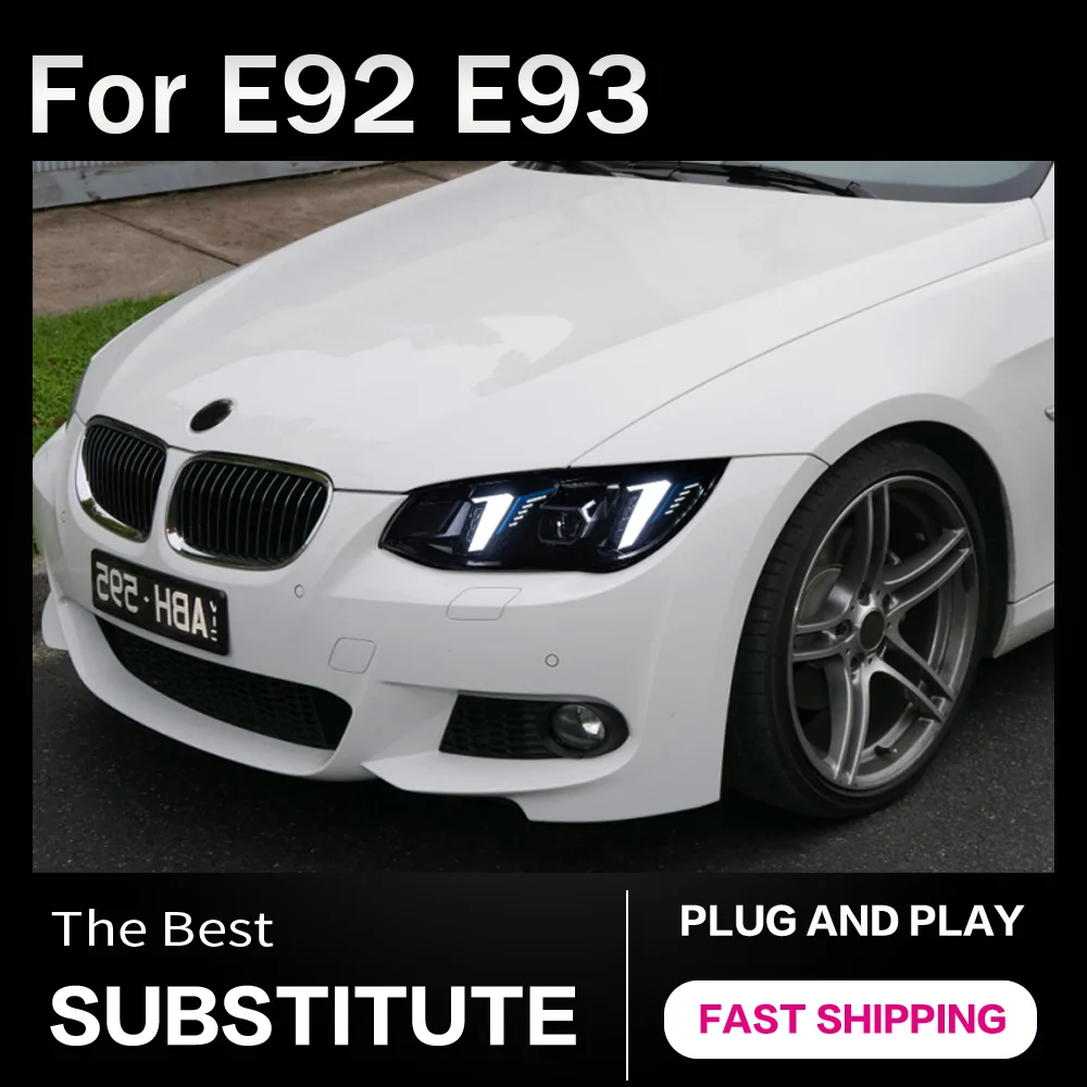 

AKD автомобильные фары для BMW E92 2010-2013 светодиодные фары E93 в форме ангельского глаз DRL проекция для автомобильных аксессуаров