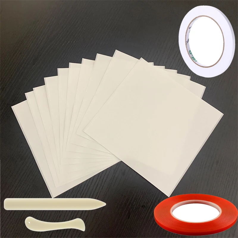Folder Paper Creaser Tool 2pcs/set Plastic Bone Scoring Folding Creasing Scrapbooking DIY Handmade Bookbinding Cards Tool