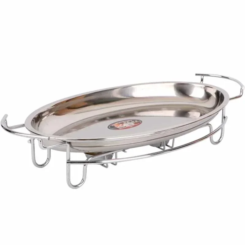 Fish grill Commercial grilled fish plate Oval baking tray Alcohol heater Egg shaped heating plate Simple fish plate Dinner