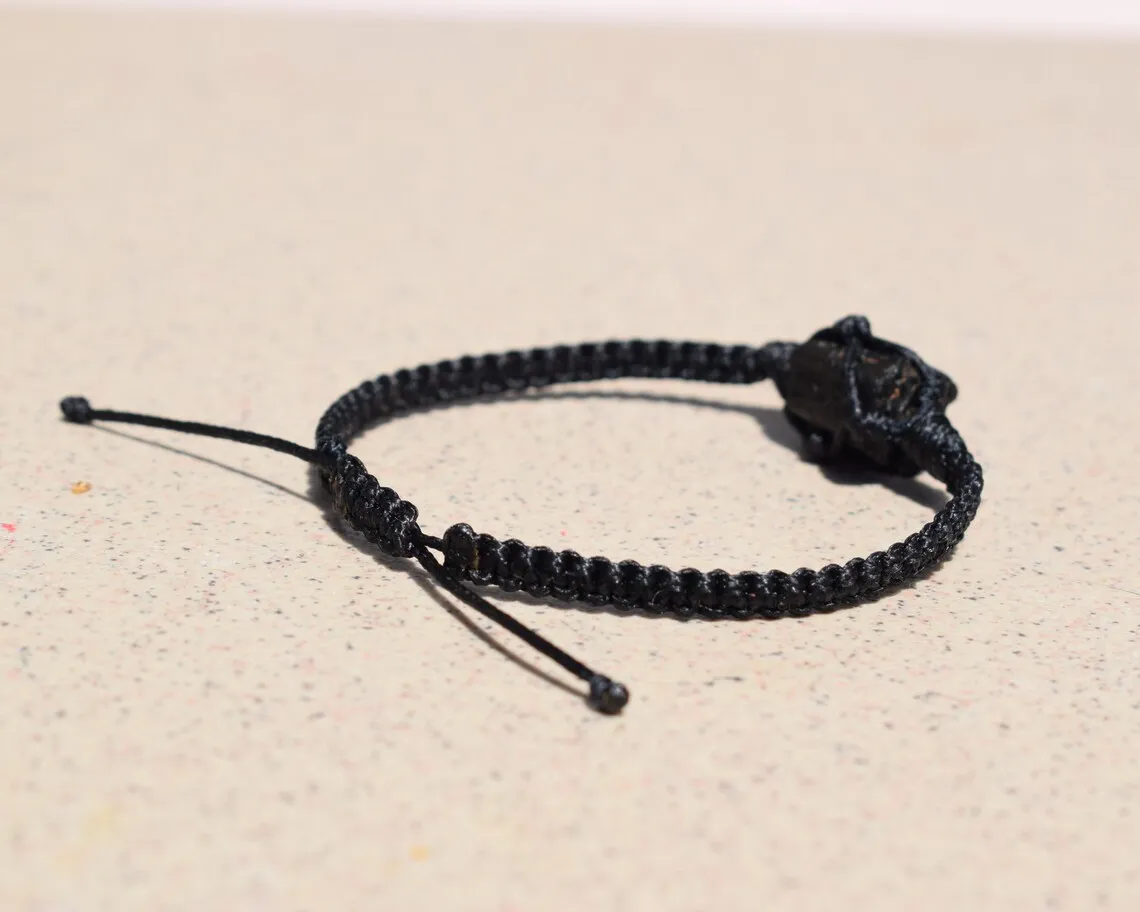 Schwarzes Turmalin-Armband Naturstein-Schmuck Personalisierte Armreifen Paar-Armbänder Herren-Armbänder Damen-Handaccessoires – Detail 20