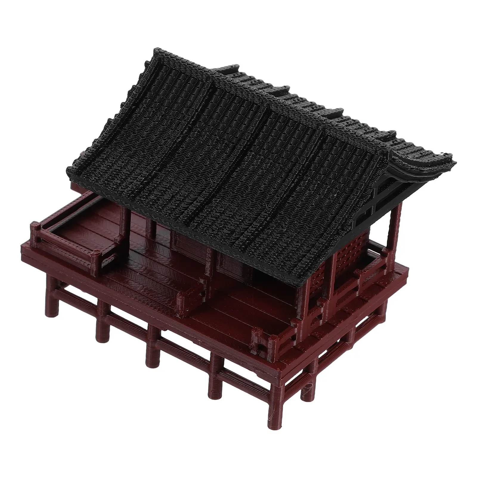 Realistic Micro Landscape Pavilion Miniature Decor for Terrarium Aquarium Bonsai Setup Elegant Intricate Compact Low Maintenance