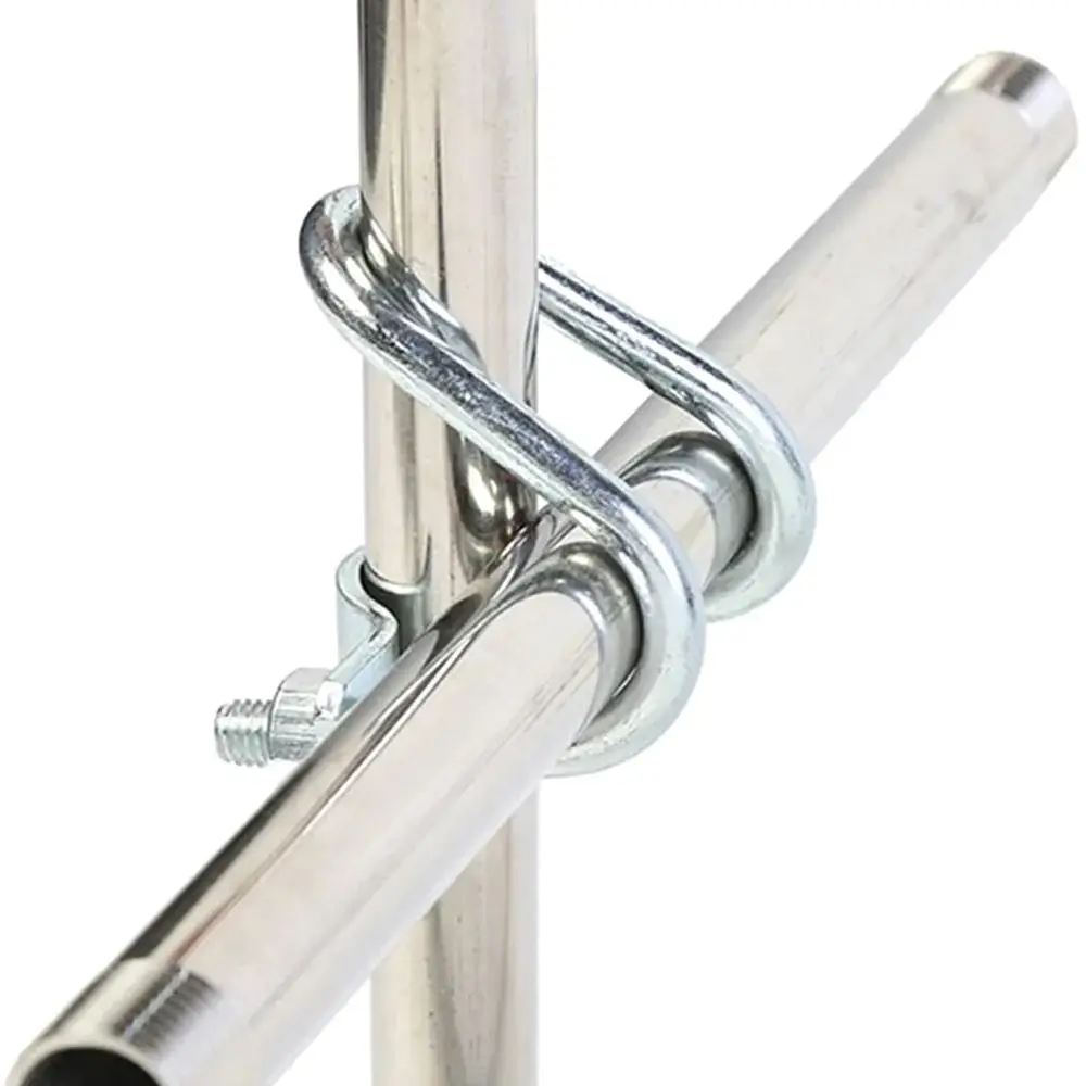 New Galvanized Double U Cross Clamp Steel 20 25 32 40 50 M8 U Bolt Clamp Screw Connector Scaffolding Clamp Tube Pipe Fixing