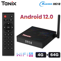 TANIX TX68 Android 12 Smart TV Box Allwinner H618 2.4G&5G Wifi6 4K HD  4G 64G 4G 32G Set Top Box Media Player