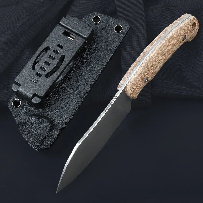 Fixed blade self defense tool for wilderness survival sharp blade 14C28N Steel Multi Functional Straight Knife Tactical Knife