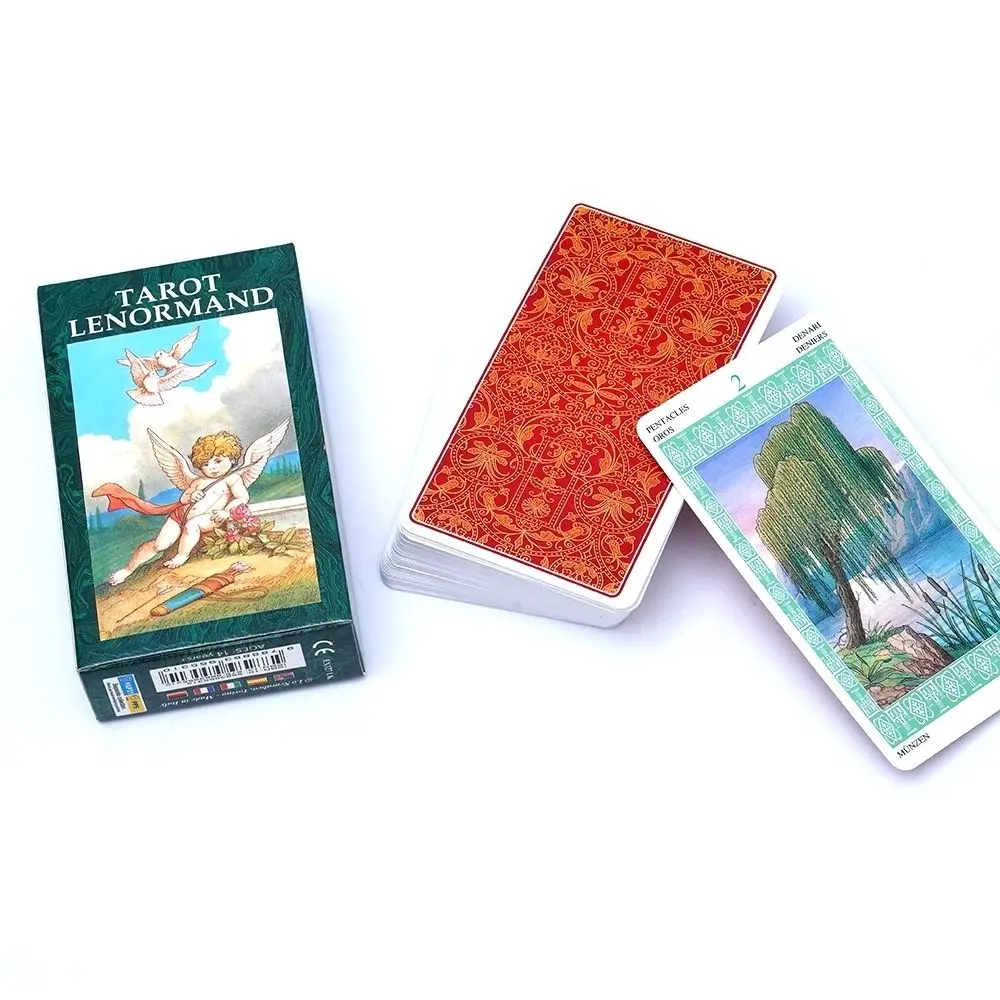 Tarot Lenormand 78-Card Deck Divination Fortune Telling Tool - Multilingual 10.3*6cm