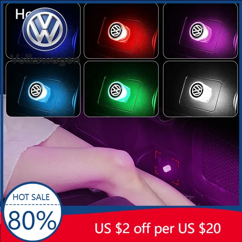 

Светодиодная USB-подсветка салона для автомобилей Volkswagen (новая модель), аксессуары для VW GTI, R-Line, R, Polo MK
