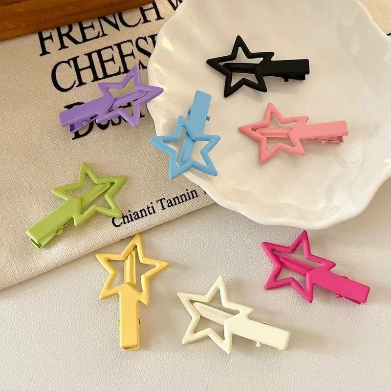 

Cute Star Hairpin Ins High-Looking Blue Five-Pointed Star Sweet And Versatile Duckbill Clip New Internet Celebrity Hairpin Color