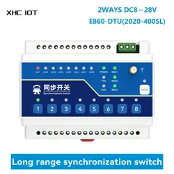 2 wege rs485 drahtloser fern synchron isierter schalter DC8-28V lora 433mhz xhciot E860-DTU (2020-400sl) 10km 2 digitale eingänge/ausgänge